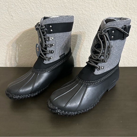 JBU By Jambu Boots Calgary Black Gray Winter Rain Duck Boots Weather Ready NWT - Picture 4 of 11